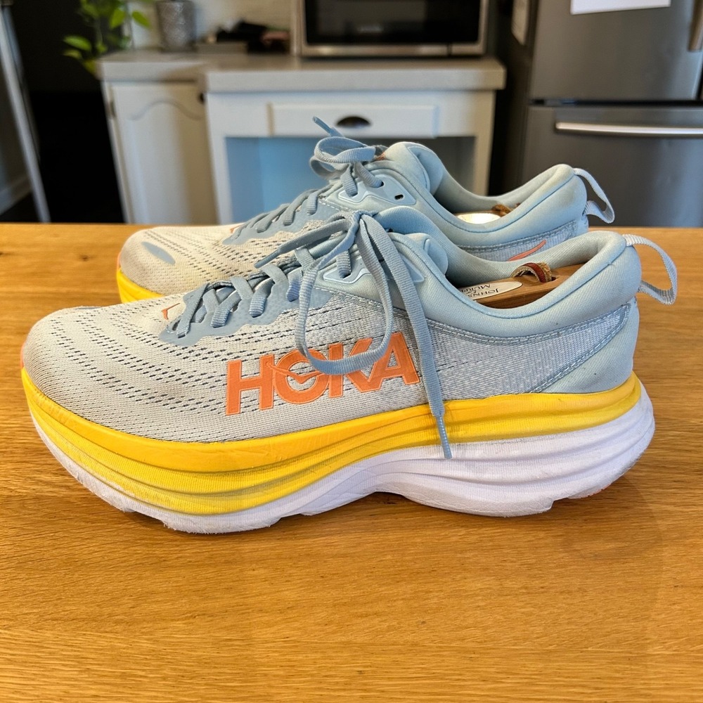 Hoka One One Bondi 8 Womens 10.5B Summer Song Running Nursing Walking Sneaker - Picture 2 of 11